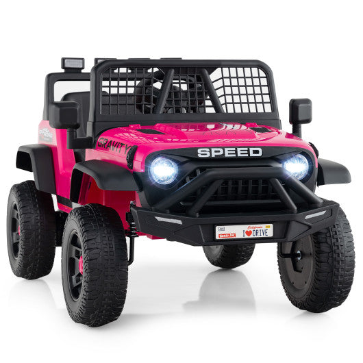 24V Ride On Car for Kids with Parent Remote Control and Music-Pink
