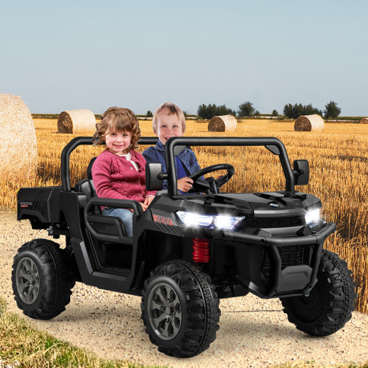 24V Ride On Kids Car with Dump Bed and Remote Control-Black