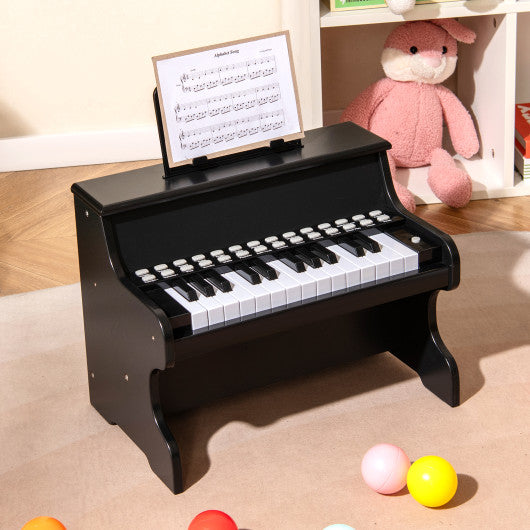 25 Keys Kids Piano Keyboard with Adjustable Speed and Teaching Mode-Black