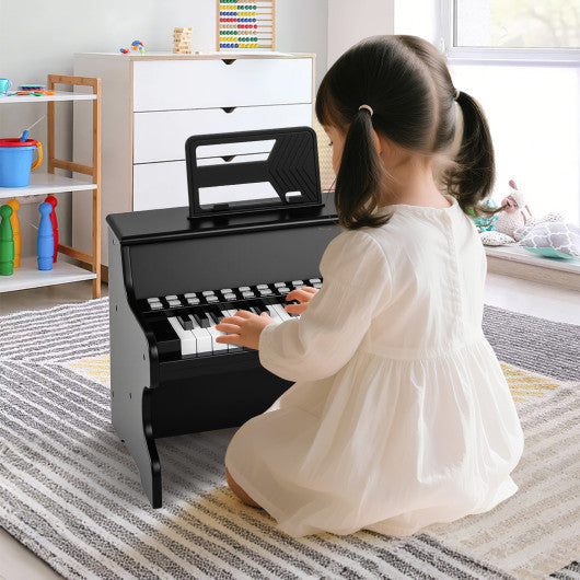 25 Keys Kids Piano Keyboard with Adjustable Speed and Teaching Mode-Black