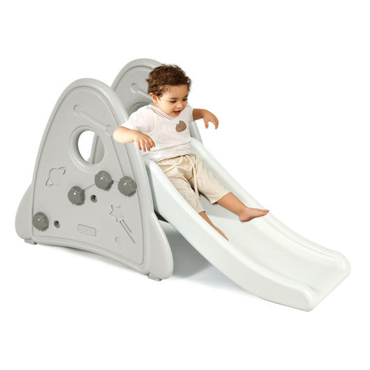 Freestanding Baby Slide Indoor First Play Climber Slide Set for Boys Girls -Gray