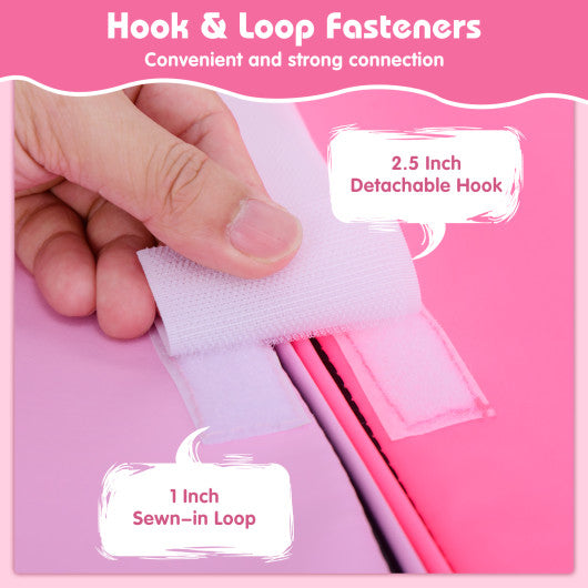 2-Piece Step and Slide Climber for Infants and Toddlers Baby Soft Play Set Foam Blocks-Pink