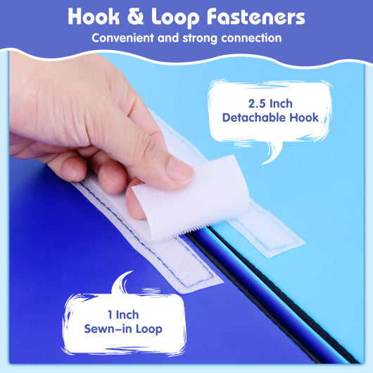 2-Piece Step and Slide Climber for Infants and Toddlers Baby Soft Play Set-Blue