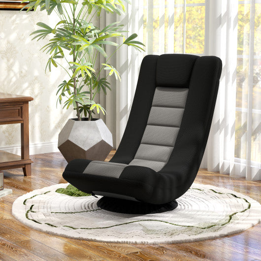 360¡ã Swivel Gaming Chair with 4 Adjustable Position-Black and Gray