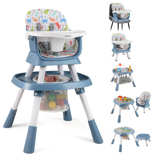 16-in-1 Baby High Chair with Activity Center and Booster Seat for Babies and Toddlers-Celadon