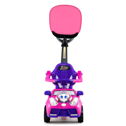 3 in 1 Push Car for Toddler Stroller Sliding Walking Car for Boys and Girls-Pink