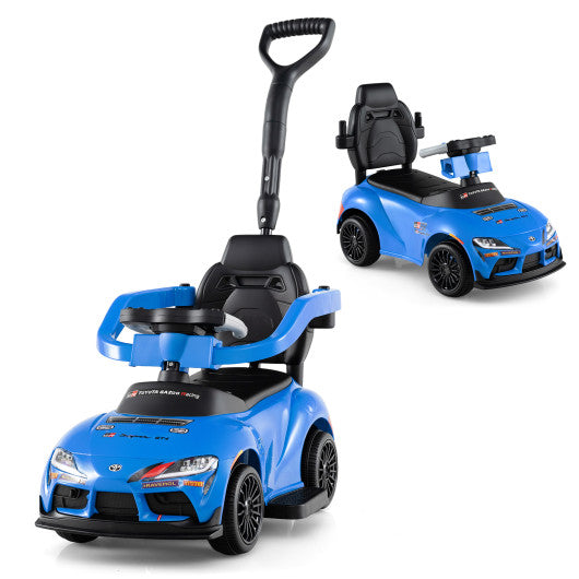 3-in-1 Toyota Licensed Foot-to-Floor Stroller Sliding Walking Toy-Blue