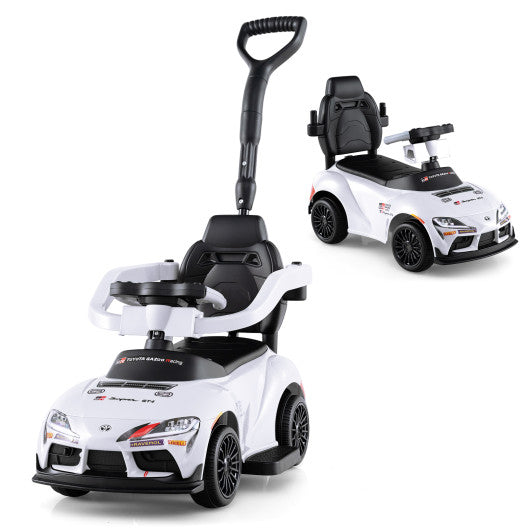 3-in-1 Toyota Licensed Foot-to-Floor Stroller Sliding Walking Toy-White