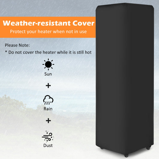 41 000 BTU Propane Patio Heater with Metal Hood-Black