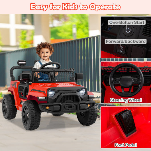 12V Kids Ride on Truck Car Battery Powered Electric Vehicle-Red
