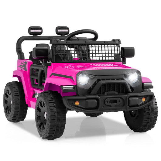 12V Kids Ride on Truck Car Battery Powered Electric Vehicle-Pink