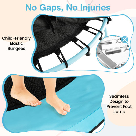 48 Inch Toddler Trampoline with Safety Enclosure Net-Yellow