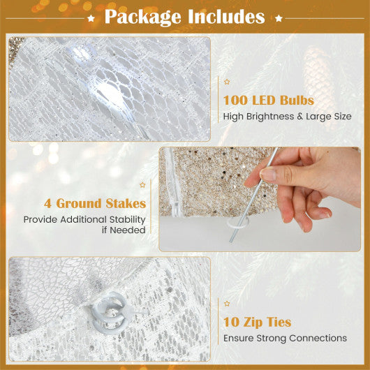 Pre-Lit Angel Christmas Decoration with 100 LED Lights