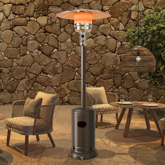 50000 BTU Garden Propane Standing LP Gas Steel Accessories Heater-Bronze