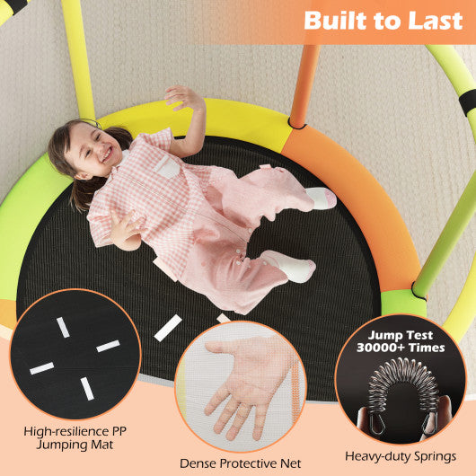 55 inches Kids Trampoline Gift for for 3-6 Years Old Boys and Girls-Green