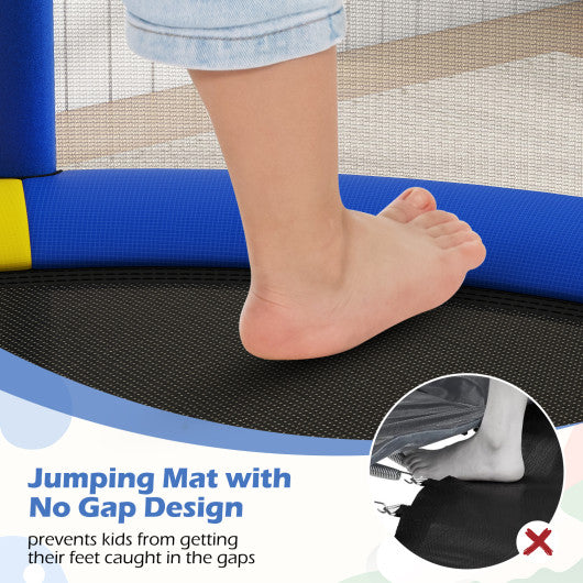 55 inches Kids Trampoline Gift for for 3-6 Years Old Boys and Girls-Navy