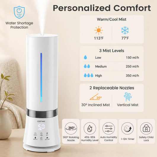 5.5L Cool Mist Humidifiers with Remote Control and 12 Hours Timer