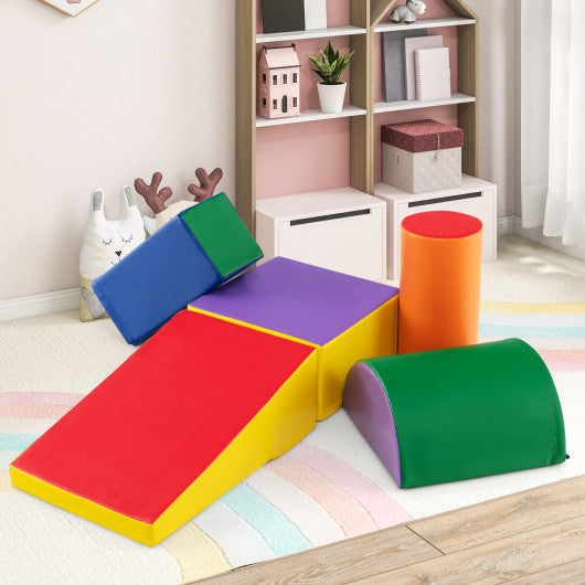 5-Piece Kids Climb and Crawl Activity Playset-Multicolor