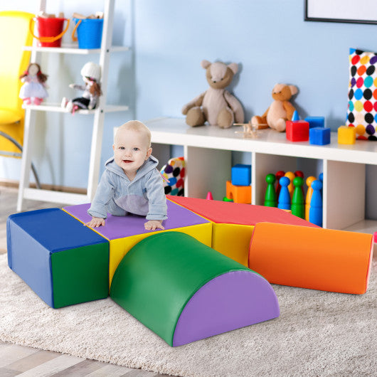 5-Piece Kids Climb and Crawl Activity Playset-Multicolor