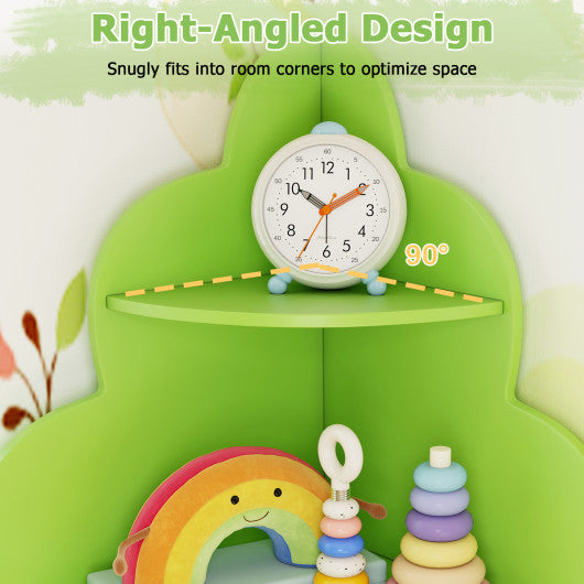 5-Tier Children Book Display Rack with Anti-toppling System-Green