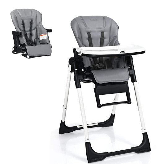 4-in-1 High Chair¨CBooster Seat with Adjustable Height and Recline-Gray