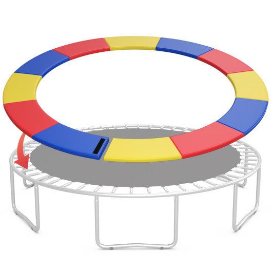 8-16 FT Trampoline Pad Replacement Safety Pad with Fixing Straps (Multicolor)-15FT