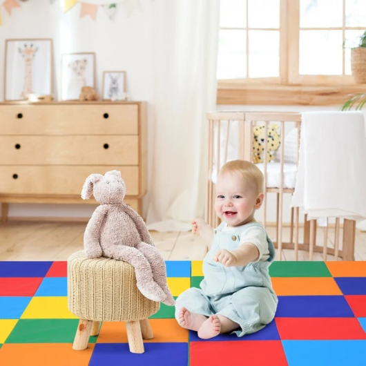 Multi-Colored 58 Inch Toddler Foam Play Mat