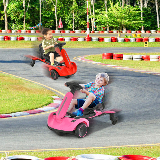 6V Kids Ride on Drift Car with 360¡ã Spin and 2 Adjustable Heights-Pink