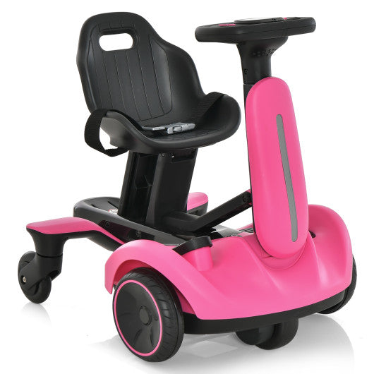 6V Kids Ride on Drift Car with 360¡ã Spin and 2 Adjustable Heights-Pink