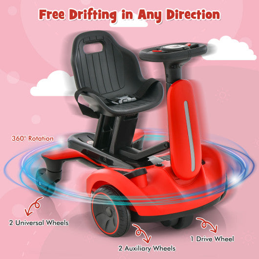 6V Kids Ride on Drift Car with 360¡ã Spin and 2 Adjustable Heights-Red