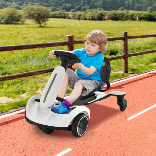 6V Kids Ride on Drift Car with 360¡ã Spin and 2 Adjustable Heights-White
