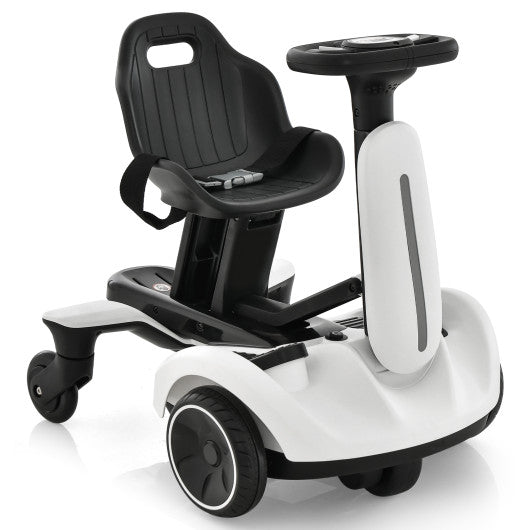 6V Kids Ride on Drift Car with 360¡ã Spin and 2 Adjustable Heights-White
