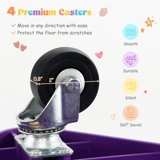 4/6-Pack Kids Scooter Board with Handles and Non-Marring Casters-6 Pack