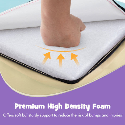 6 Pieces Foam Climbing Blocks Soft Play Climbing for Toddlers with Tunnel-Beige