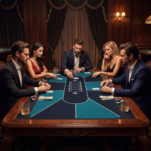 70 x 35 Inch Poker Table Top with Water-repellent Surface for 10-Player-Green