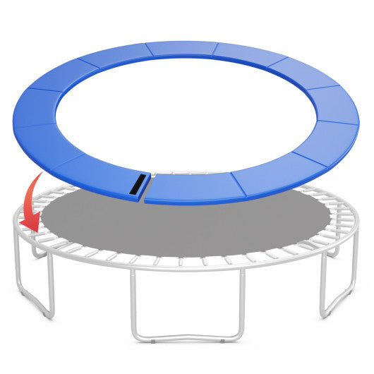 8-16 FT Trampoline Pad Replacement Safety Pad with Fixing Straps (Blue)-14ft
