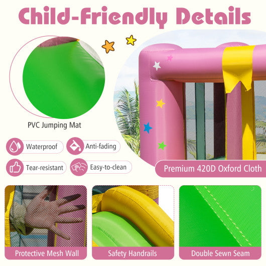 Inflatable Bounce House with 480W Blower and Carrying Bag for Party