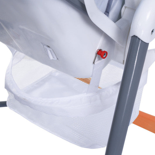 Portable Folding Baby High Chair Toddler Feeding Seat-orange