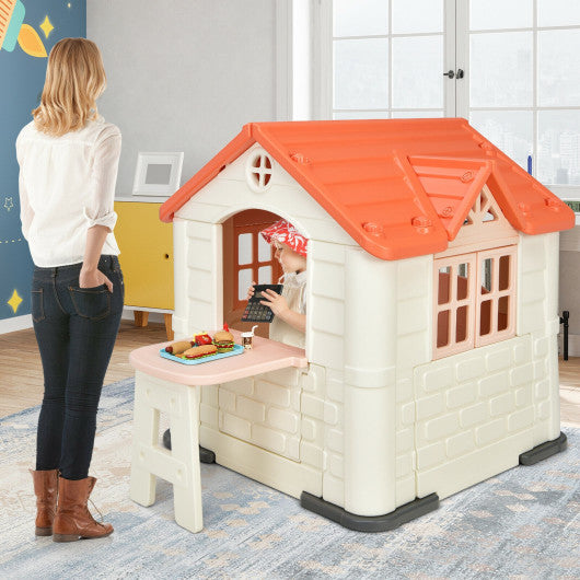 Kid¡¯s Playhouse Pretend Toy House For Boys and Girls 7 Pieces Toy Set-Pink