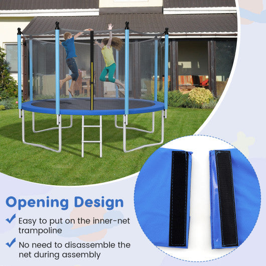 8 Feet Trampoline Pad Replacement Safety Pad with Fixing Straps (Blue)