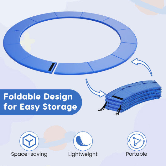 8 Feet Trampoline Pad Replacement Safety Pad with Fixing Straps (Blue)