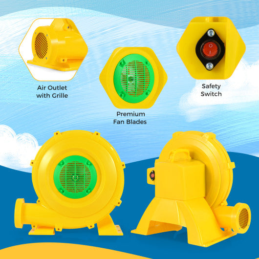 980W Bounce House Blower 1.31 HP Portable Air Pump Fan with Handle and Ground Stakes