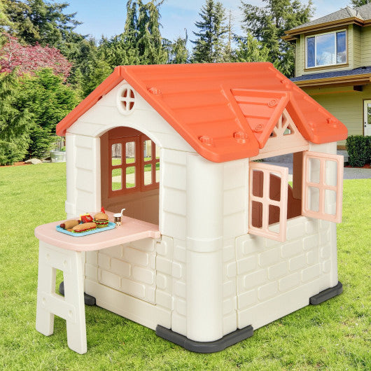 Kid¡¯s Playhouse Pretend Toy House For Boys and Girls 7 Pieces Toy Set-Pink