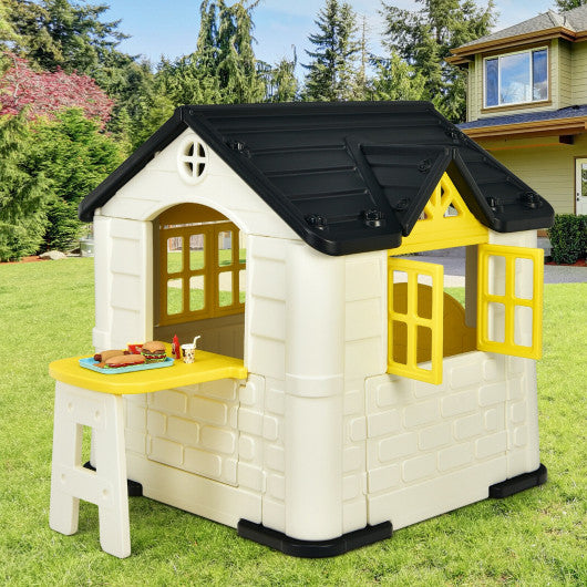 Kid¡¯s Playhouse Pretend Toy House For Boys and Girls 7 Pieces Toy Set-Yellow