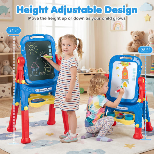 Art Easel for Kids with Adjustable Height-Blue