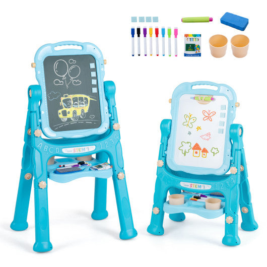 Art Easel for Kids with Adjustable Height-Green