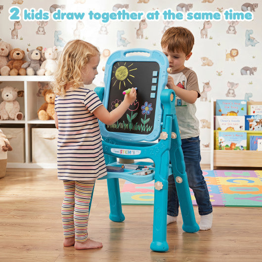 Art Easel for Kids with Adjustable Height-Green