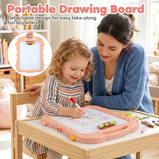 Art Easel for Kids with Adjustable Height-Pink