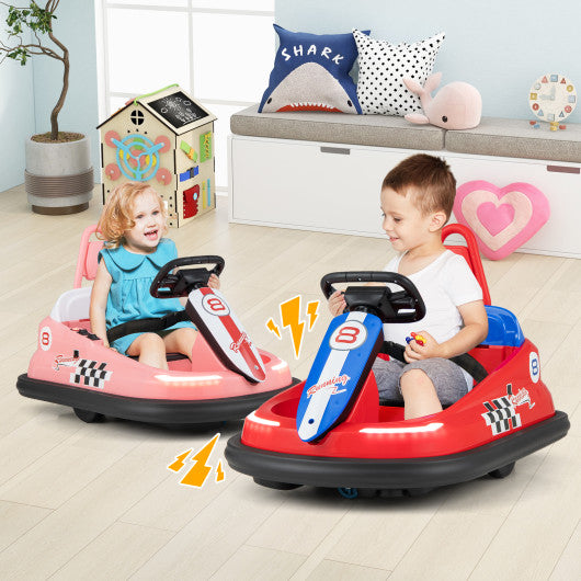 6V kids Ride-on Bumper Car with 360¡ã Spinning and Dual Motors-Pink