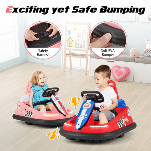 6V kids Ride-on Bumper Car with 360¡ã Spinning and Dual Motors-Pink